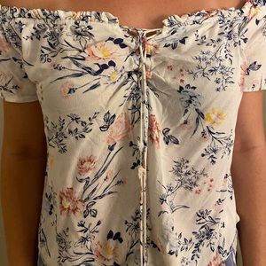 Floral off the shoulder top
